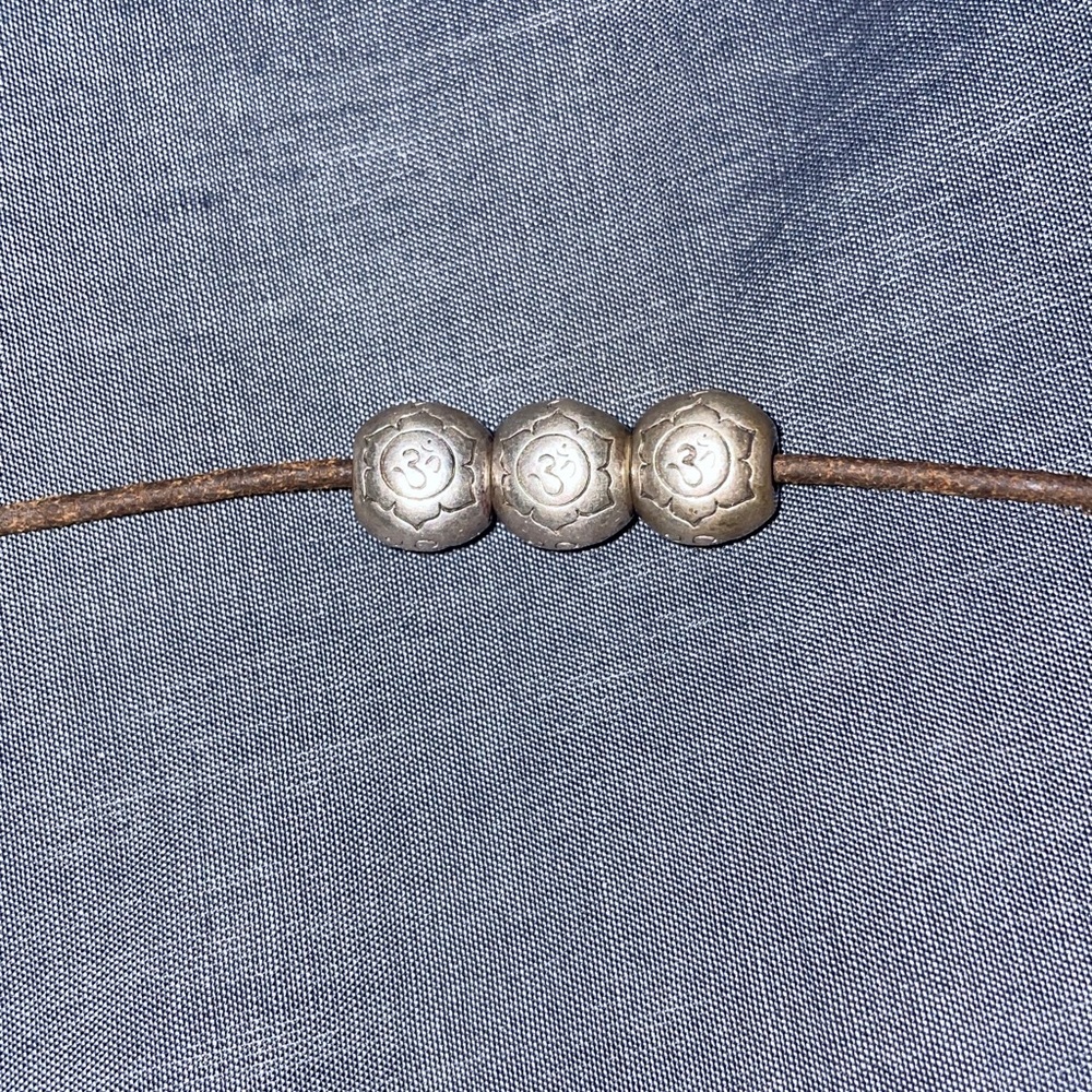 Me & Ro “OM” Lotus bead necklace! 15 inches